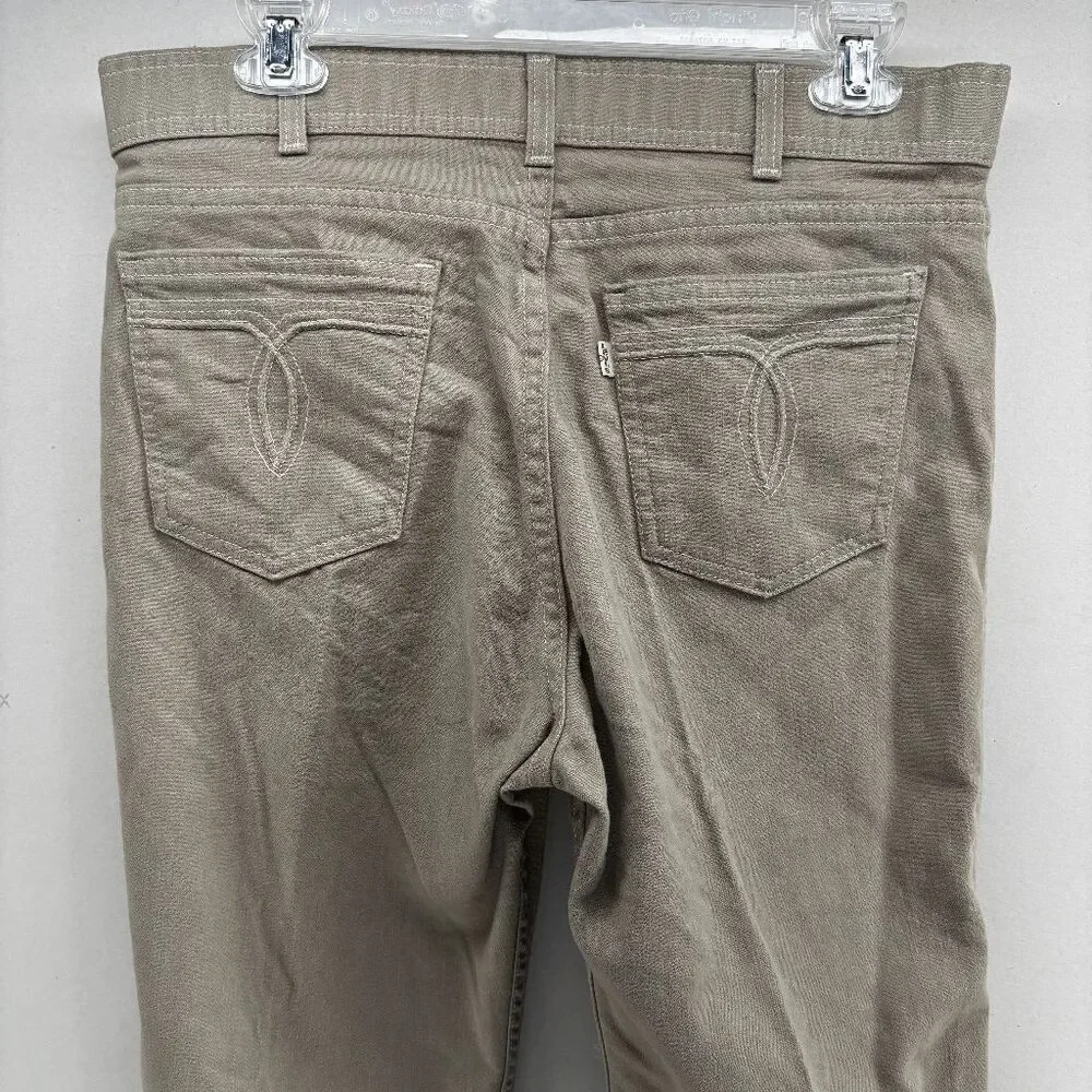 Vintage Y2K Levis 530 Western Style Boot Flared Mens 34x29 Khaki‎ Made in USA